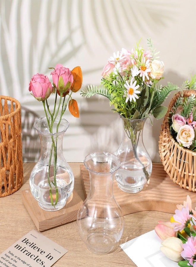 AojSup 12 Pcs Plastic Bud Vase Bulk, Plastic Bud Vase Bulk, Hyacinth Avocado Growing Vases, Tiny Flower Bulb Plant Propagation Containers for Wedding Living Room Table Decorations, 5.6" - Image 5